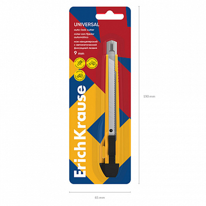 Cutter Erichkrause Universal 9mm Jaune en Tunisie