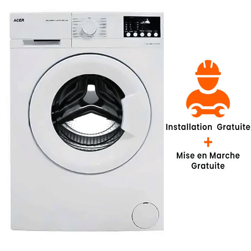 Acer Machine à Laver 1049W 7Kg Blanc en Tunisie