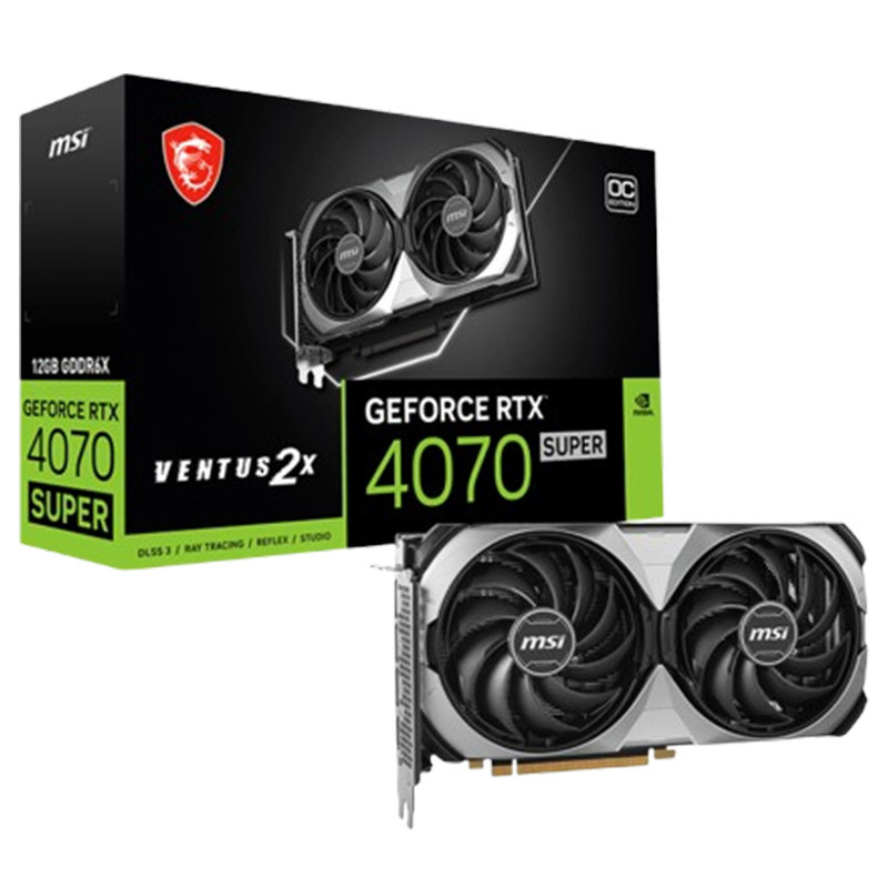 Carte Graphique Gaming MSI GeForce RTX 4070 Super Ventus 2X 12Go OC En Tunisie Carte Graphique Gaming MSI GeForce RTX 4070 Super Ventus 2X 12Go OC En Tunisie