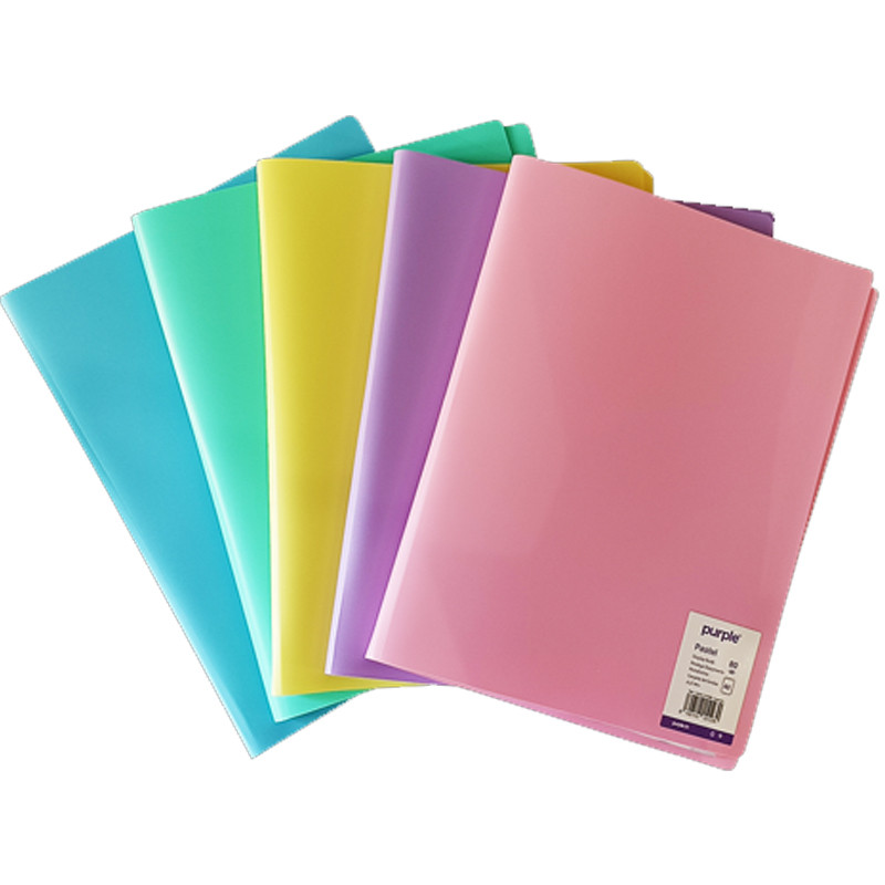 Porte Documents Purple Pastel A4 40 Vues Assorties en Tunisie Porte Documents Purple Pastel A4 40 Vues Assorties en Tunisie