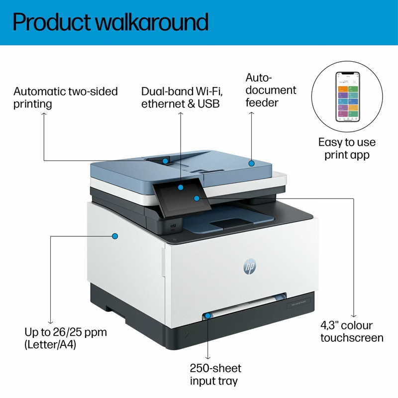Imprimante Laser Jet Pro HP 3303sdw Multifonction Couleur Wifi en Tunisie