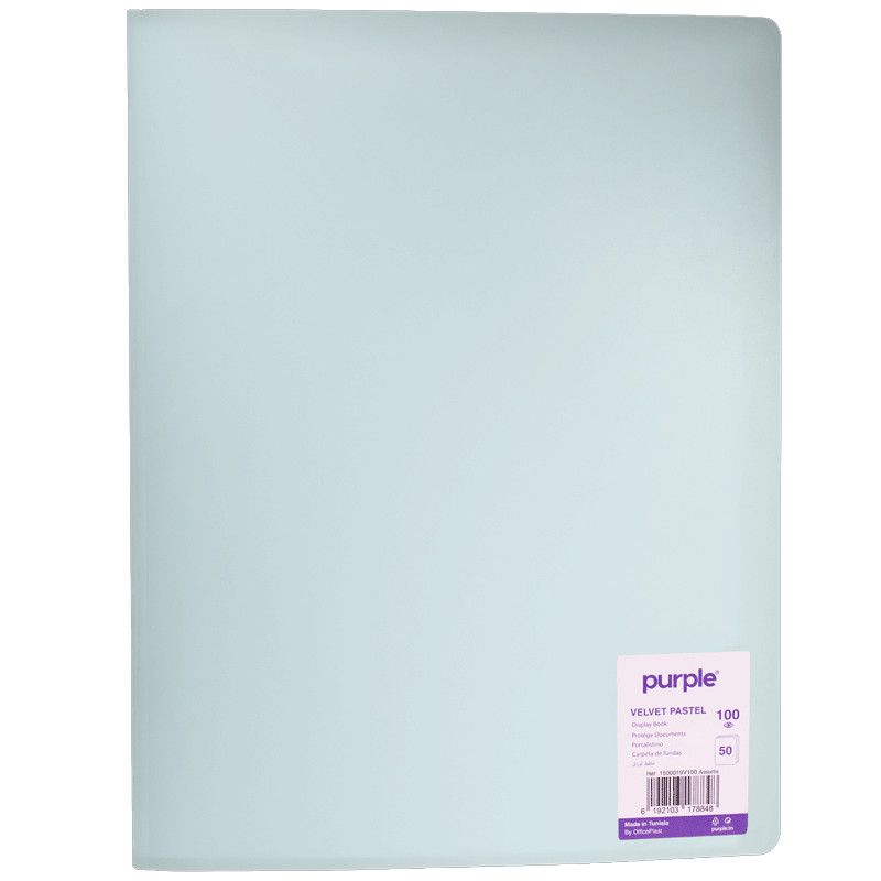 Porte Documents Purple Velvet A4 40 Vues Assorties en Tunisie
