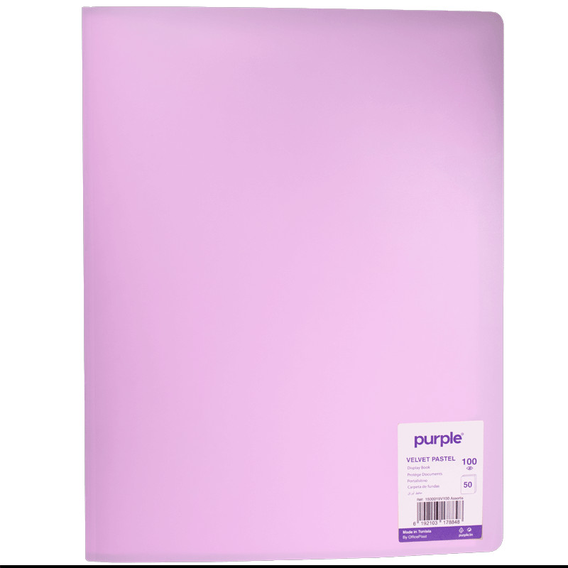 Porte Documents Purple Velvet A4 40 Vues Assorties en Tunisie
