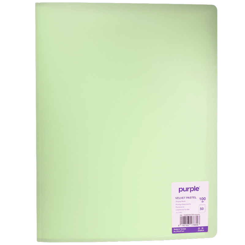 Porte Documents Purple Velvet A4 40 Vues Assorties en Tunisie