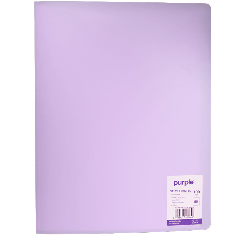 Porte Documents Purple Velvet A4 40 Vues Assorties en Tunisie