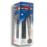 Boite De 25 Stylos A Billes Pensan My Tech Noir en Tunisie