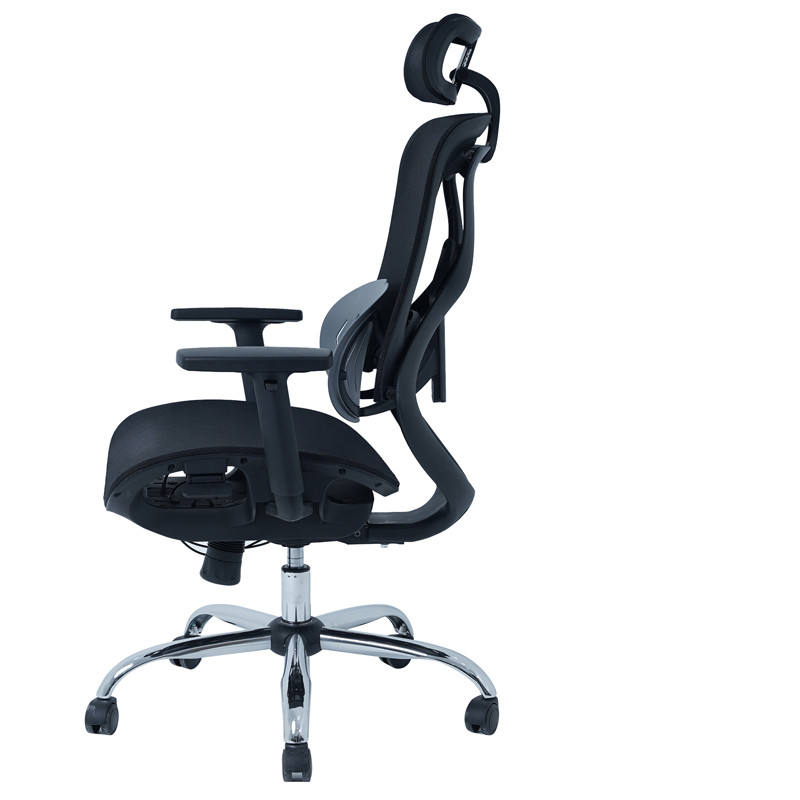 Chaise de Bureau Ergonomique Moon Base Chrome Noir en Tunisie