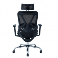 Chaise de Bureau Ergonomique Moon Base Chrome Noir en Tunisie