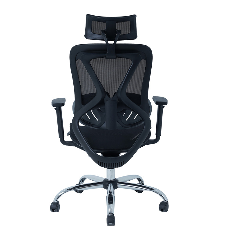 Chaise de Bureau Ergonomique Moon Base Chrome Noir en Tunisie