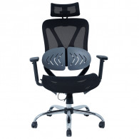 Chaise de Bureau Ergonomique Moon Base Chrome Noir en Tunisie