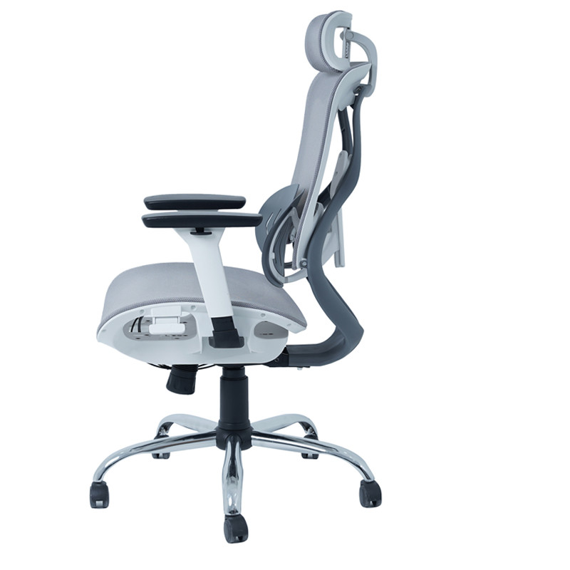 Chaise de Bureau Ergonomique Moon Base Chrome Gris en Tunisie