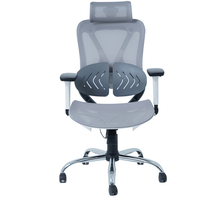 Chaise de Bureau Ergonomique Moon Base Chrome Gris en Tunisie