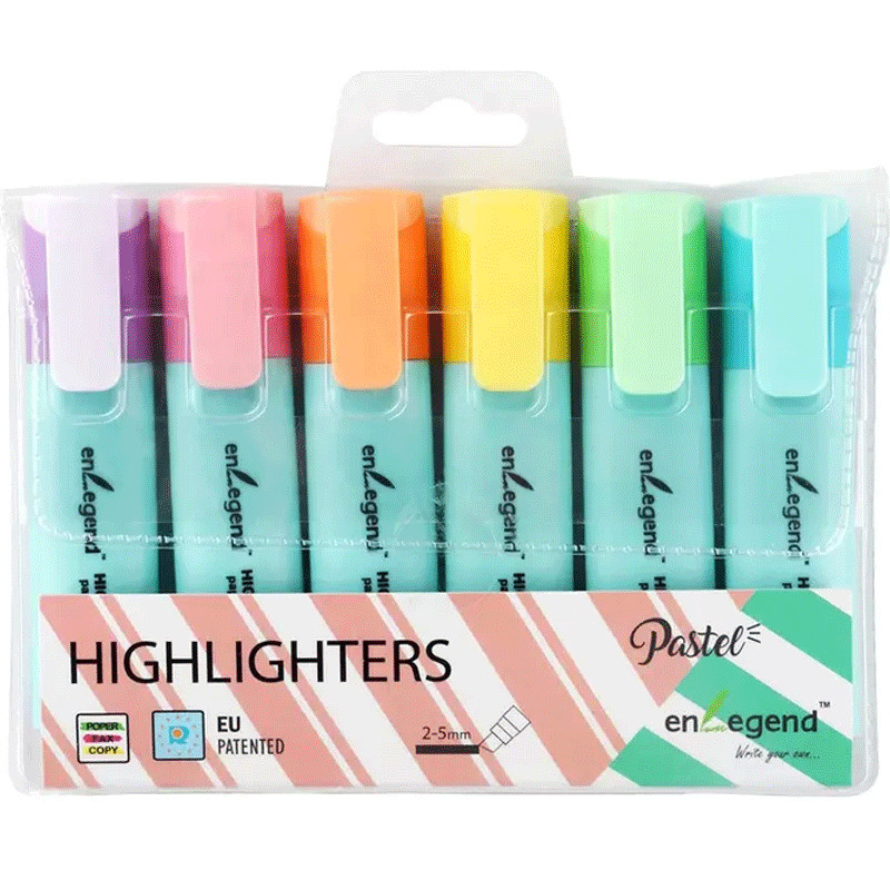 EnLegend Set 6 Surligneurs Smile Pastel en Tunisie
