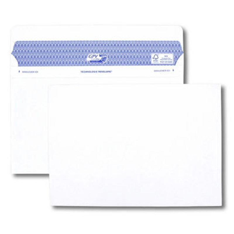 Paquet de 100 Enveloppes 162 X 229 90G Bande Adhesive Blanc  en Tunisie