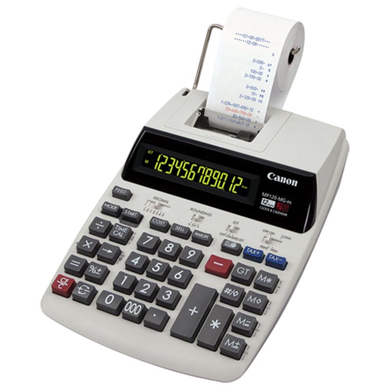 Calculatrice Avec Imprimante Canon MP120 12 Chiffres Blanc en Tunisie