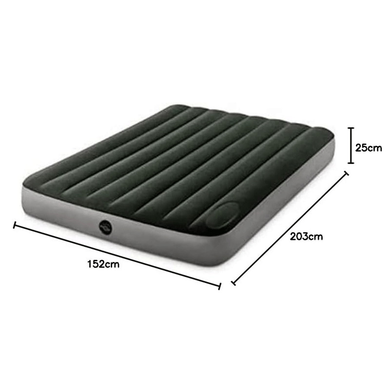 Intex Matelas Gonflable Downy Large Gonfleur à Pied 2 personne Vert en Tunisie