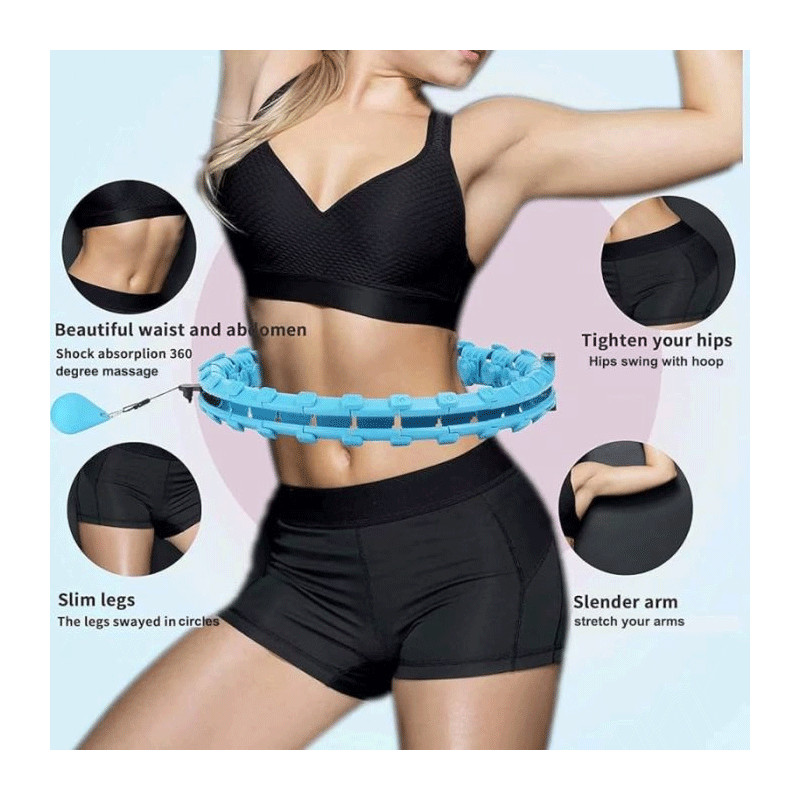 Cerceau de Fitness Avec Petits Nœuds Réglable Bleu en Tunisie