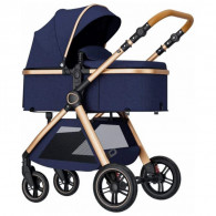 Poussette Landau Bébé Belecoo X1-D Bleu en Tunisie
