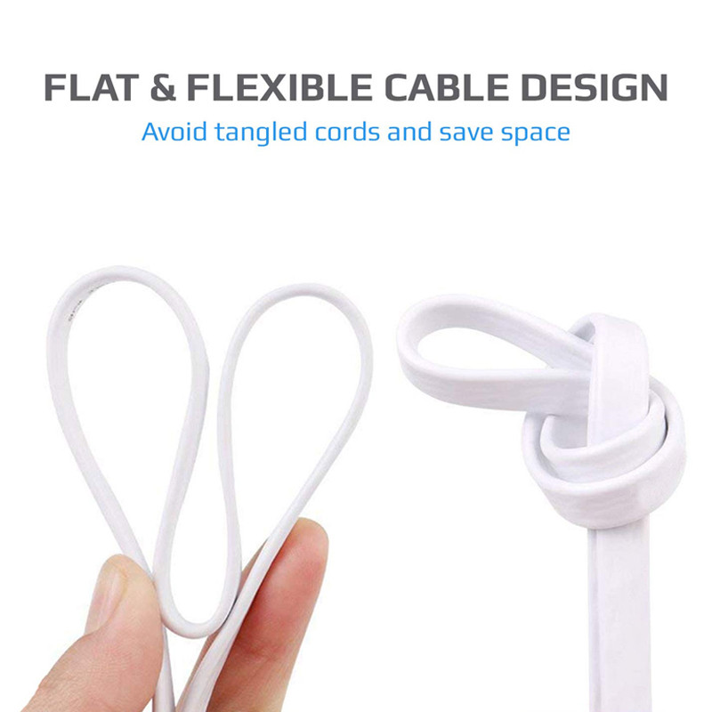Cable Téléphone Fixe RJ9 5M Blanc en Tunisie