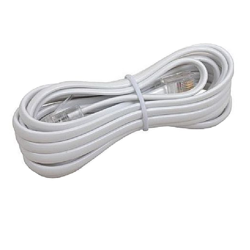 Cable Téléphone Fixe RJ9 5M Blanc en Tunisie