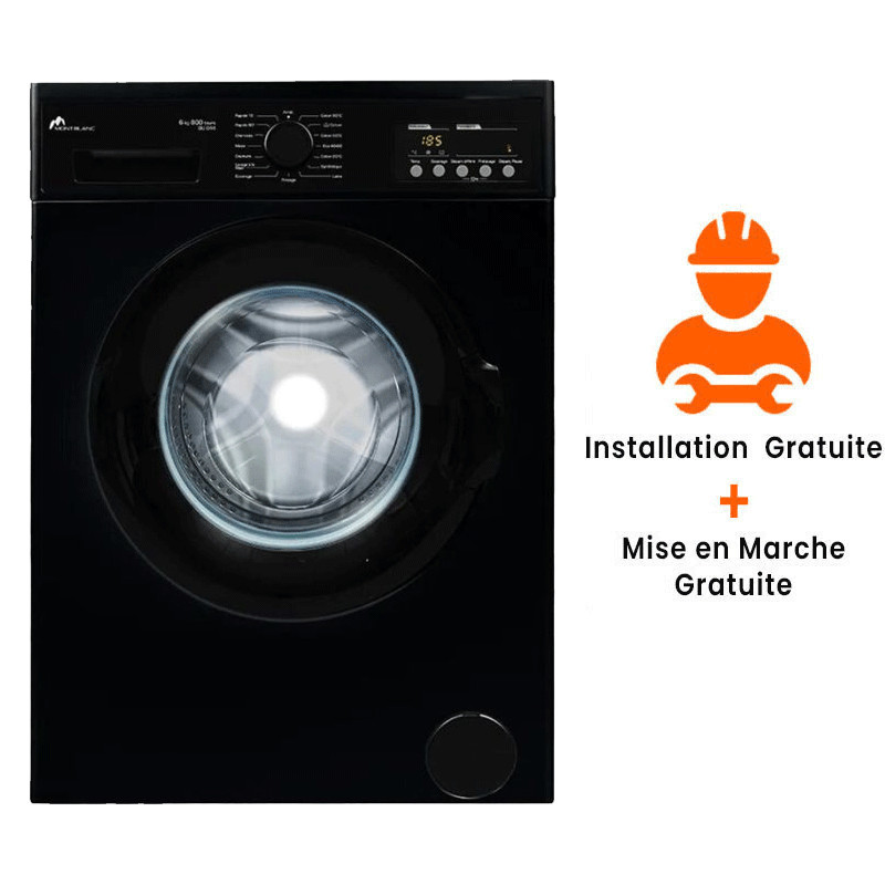 Machine à Laver Frontale Montblanc BU1050 7Kg Noir en Tunisie