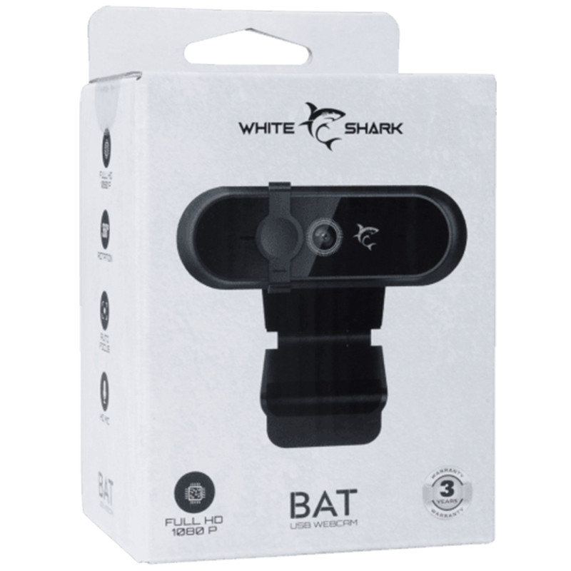 Webcam White Shark GWC-005 Full HD Noir en Tunisie