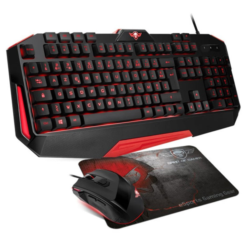 Ensemble Gaming 3en1 SPIRIT OF GAMER PRO-MK3 - Noir&Rouge Ensemble Gaming 3en1 SPIRIT OF GAMER PRO-MK3 - Noir&Rouge