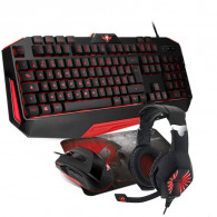 Ensemble Gaming 4en1 SPIRIT OF GAMER PRO-MK3 - Noir&Rouge