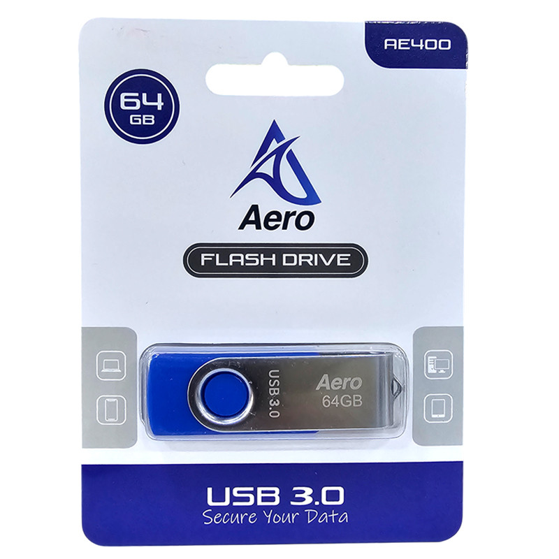 Clé USB Aero AE400 64Go USB 3.0 Bleu Métallique en Tunisie