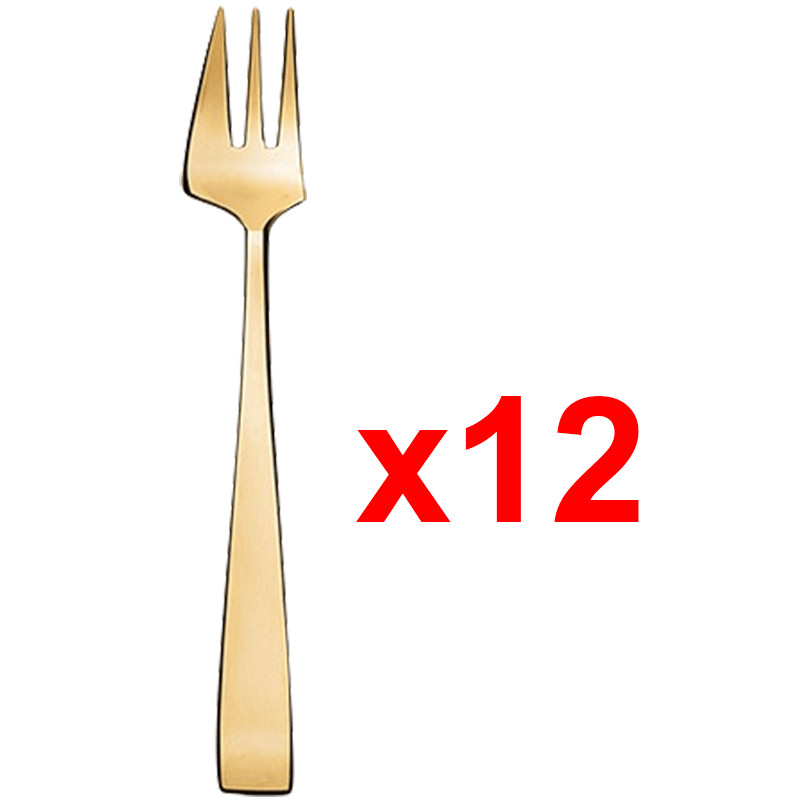 Etui Fourchette à Gâteaux Winox Zephir Gold 12 Pièces Doré en Tunisie