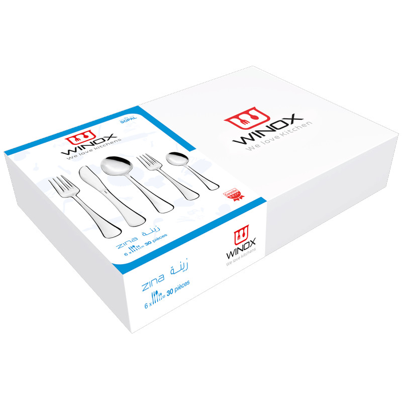 Coffret Couverts Winox Zina 30 Pièces Inox en Tunisie Coffret Couverts Winox Zina 30 Pièces Inox en Tunisie