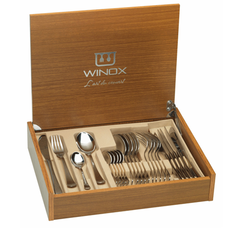 Coffret Couverts En Bois Winox Jawhar 24 Pièces Inox en Tunisie