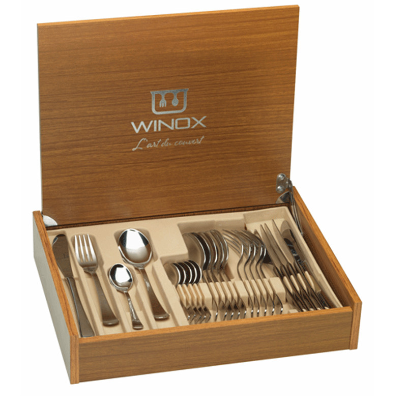 Coffret Couverts En Bois Winox Morjéne 24 Pièces Inox en Tunisie