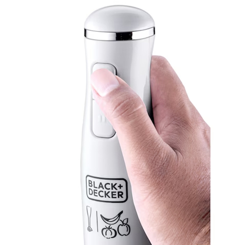 Mixeur Plongeant Black & Decker  SB2500-B 300W Blanc en Tunisie