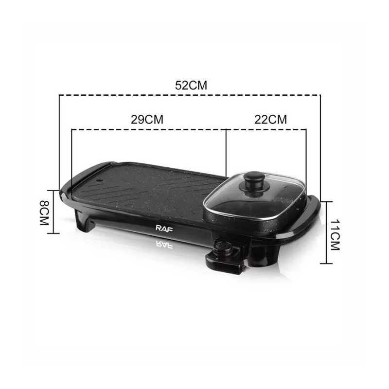 Barbecue Électrique Multifonction RAF R-5303 1500 W Noir EN Tunisie