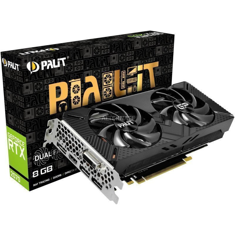 CARTE GRAPHIQUE PALIT RTX 2070 DUAL 8 G GDDR6 CARTE GRAPHIQUE PALIT RTX 2070 DUAL 8 G GDDR6