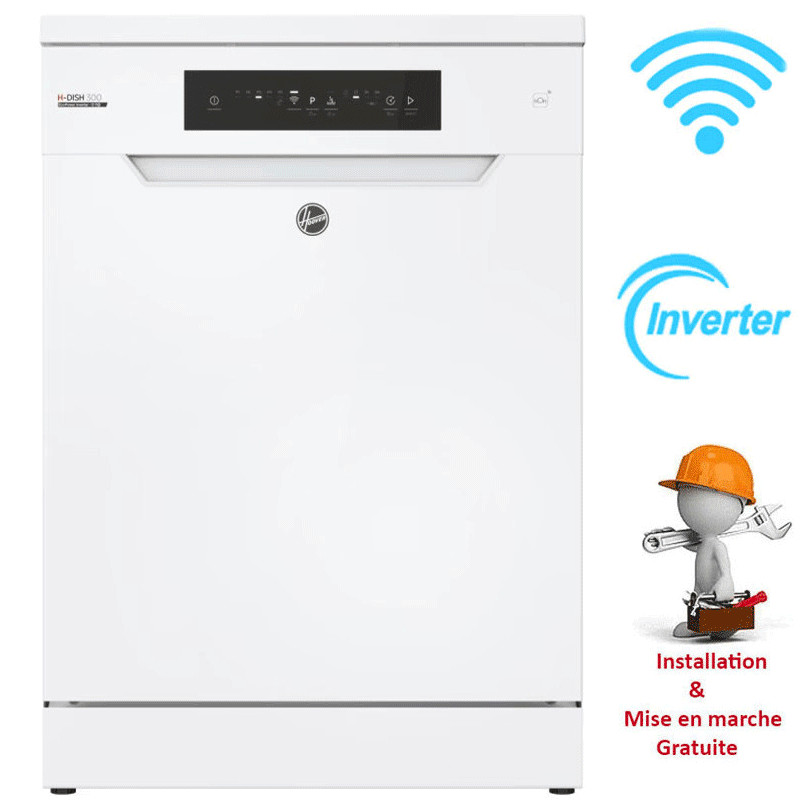 Lave Vaisselle Hoover HF3E53L0W-17 13 Couverts Inverter Blanc Lave Vaisselle Hoover HF3E53L0W-17 13 Couverts Inverter Blanc
