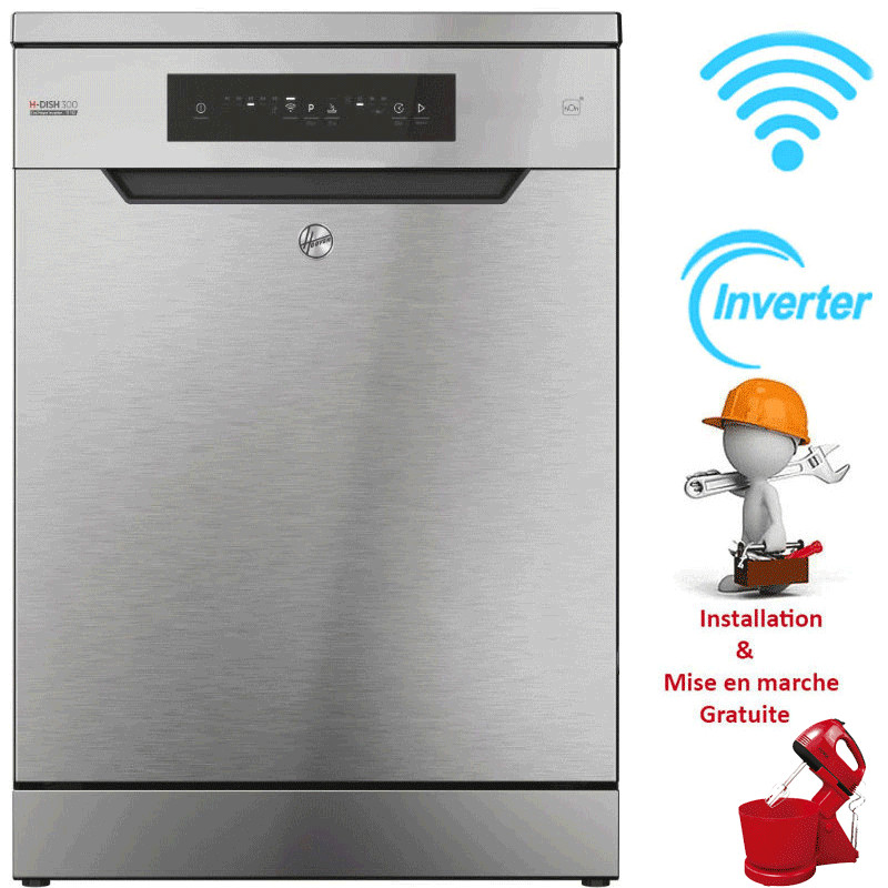 Lave Vaisselle Hoover HF3C5L0X 13 Couverts Inverter Inox Lave Vaisselle Hoover HF3C5L0X 13 Couverts Inverter Inox