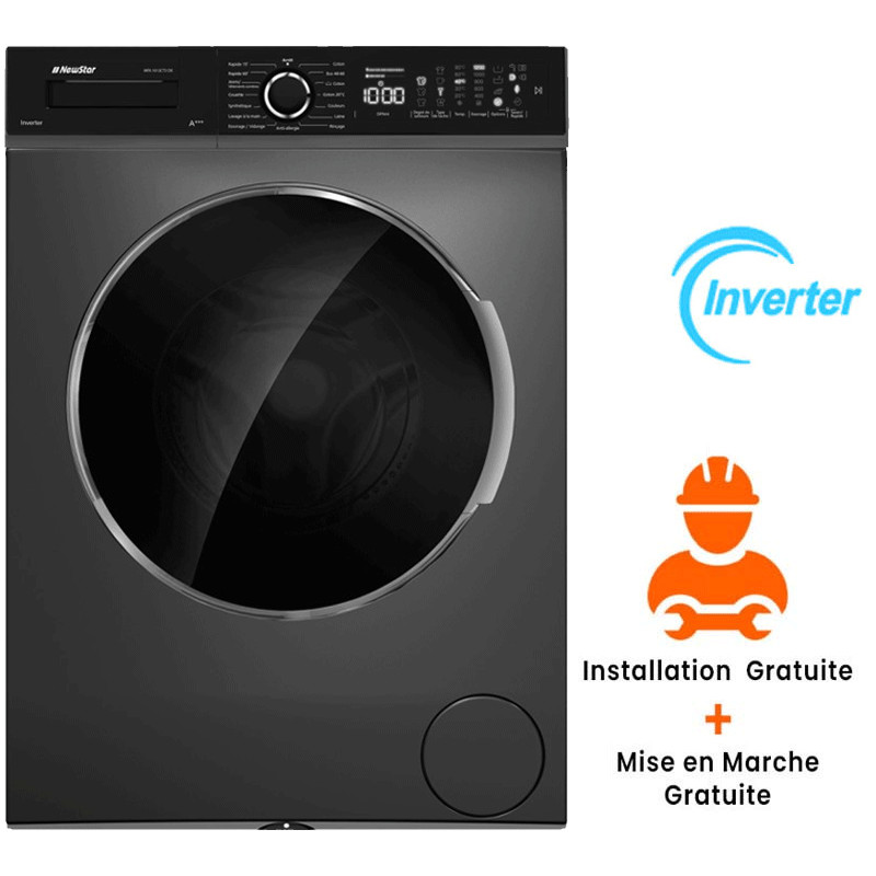 Machine à Laver Frontale Newstar MFA1012CT3DS Inverter 10Kg Inox Machine à Laver Frontale Newstar MFA1012CT3DS Inverter 10Kg Inox
