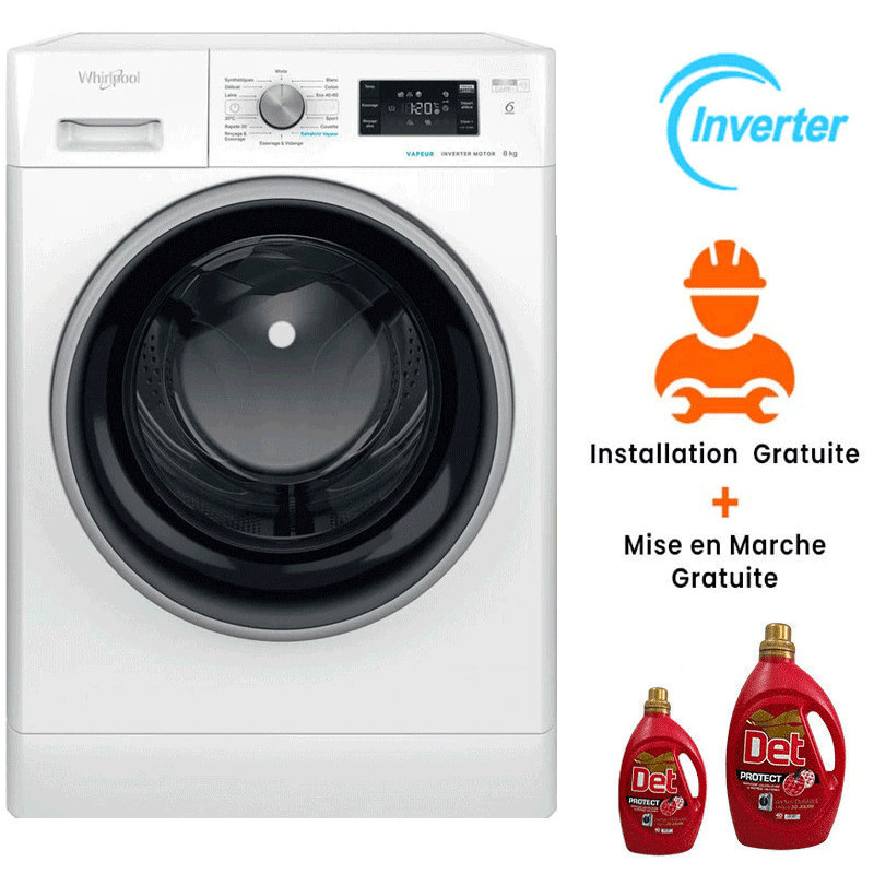 Machine A laver Frontale Whirlpool 9Kg Blanc Machine A laver Frontale Whirlpool 9Kg Blanc