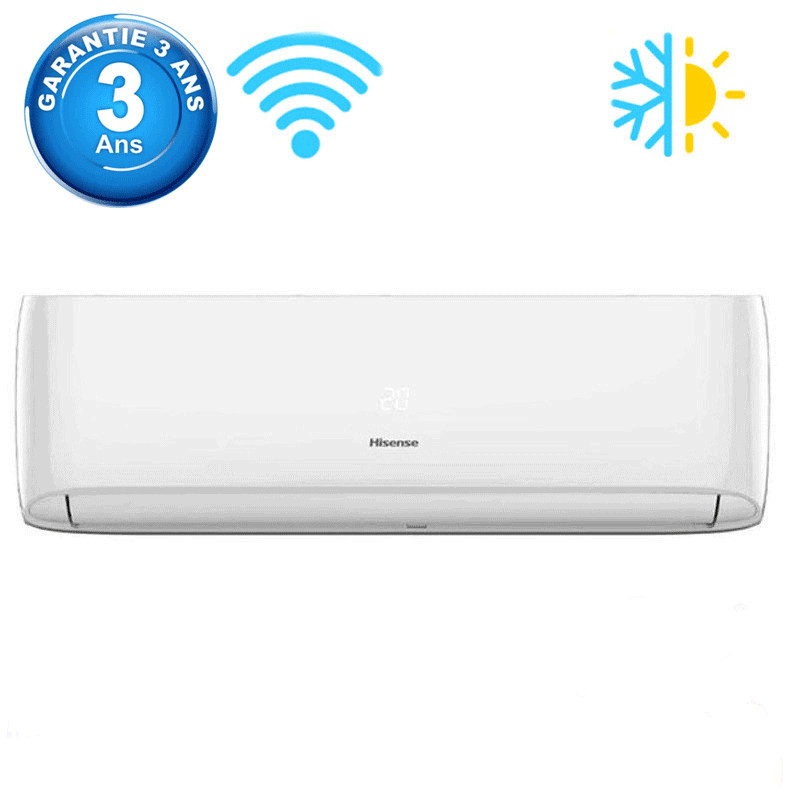 Climatiseur Hisense Tropicalisé 24000 BTU Chaud Froid Blanc