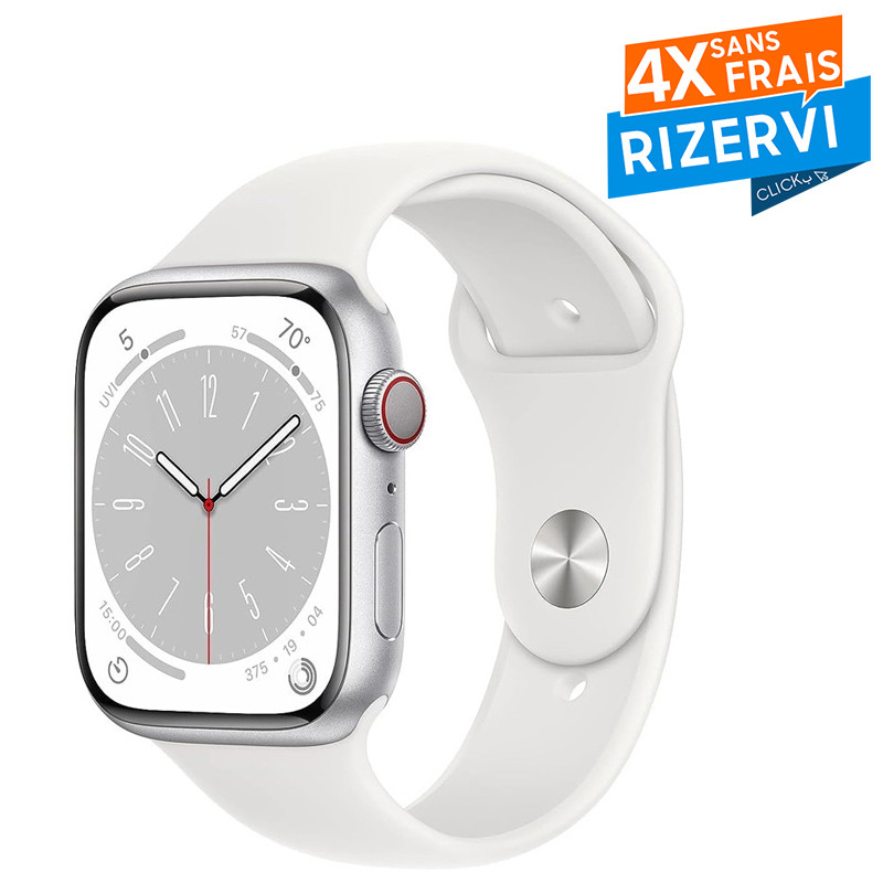 Apple Watch Série 8 GPS 45mm Silver en Tunisie Apple Watch Série 8 GPS 45mm Silver en Tunisie