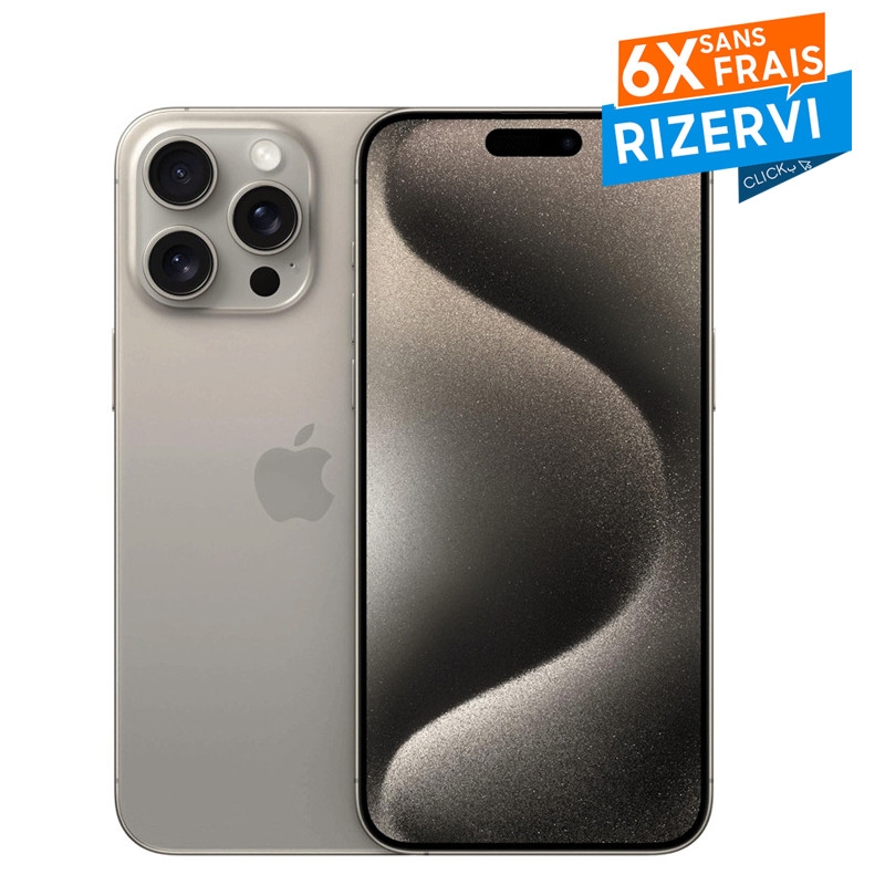 iPhone 15 Pro Max 256Go Titane Naturel en Tunisie iPhone 15 Pro Max 256Go Titane Naturel en Tunisie