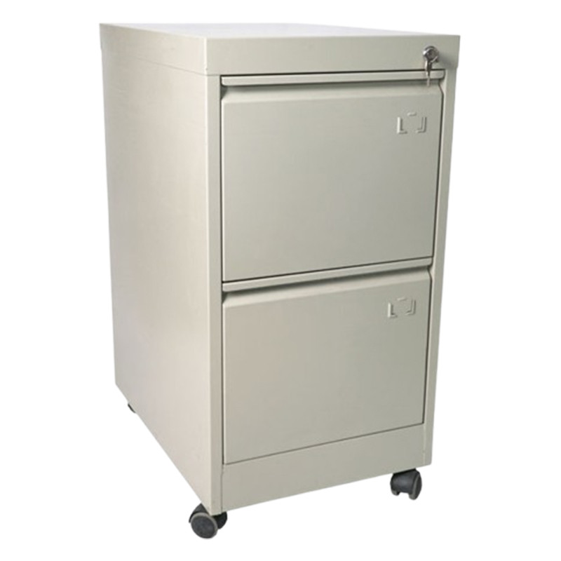 Armoire de Rangement à 2 Tiroirs Metal 738 x 420 x 570 mm Beige
 En Tunisie