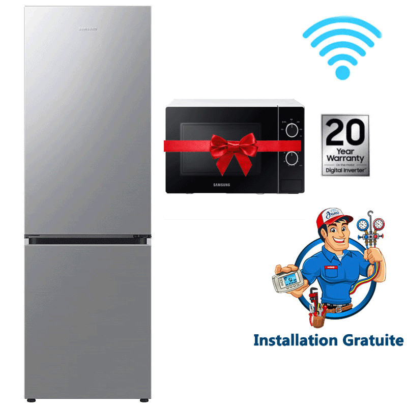 Réfrigérateur Combiné Samsung RB34C600ES9 340L NoFrost Silver Réfrigérateur Combiné Samsung RB34C600ES9 340L NoFrost Silver