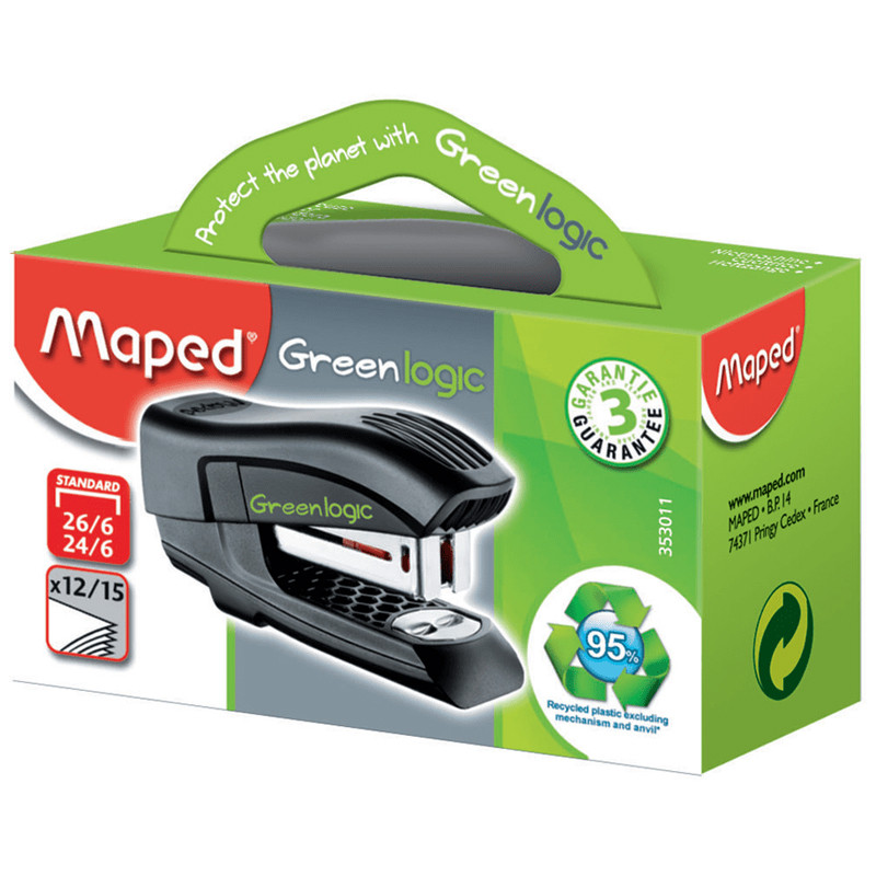 Mini Agrafeuse Maped GreenLogic Noir en Tunisie