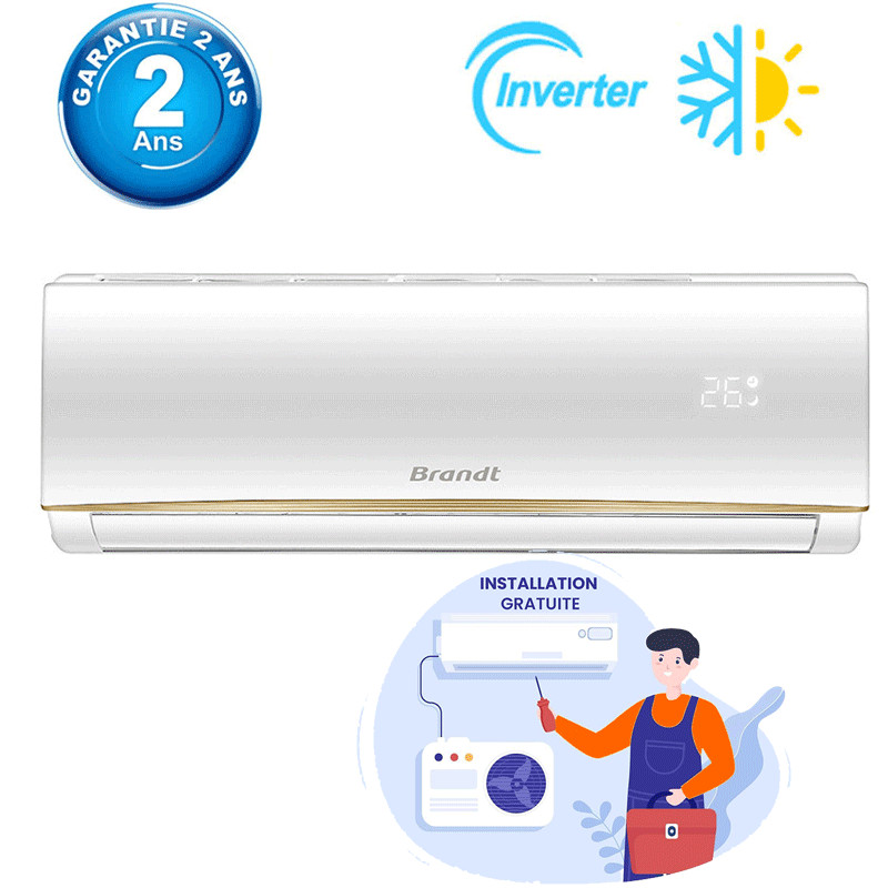 Climatiseur Brandt Inverter 12000 BTU Chaud Froid Blanc en Tunisie Climatiseur Brandt Inverter 12000 BTU Chaud Froid Blanc en Tunisie