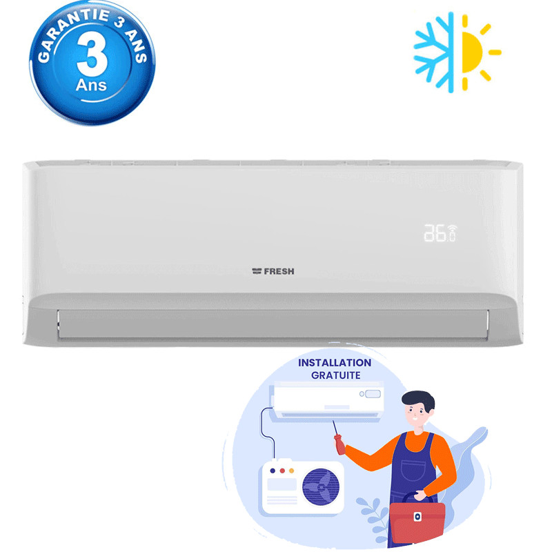 Climatiseur Fresh 18000 BTU Chaud Froid Blanc Climatiseur Fresh 18000 BTU Chaud Froid Blanc