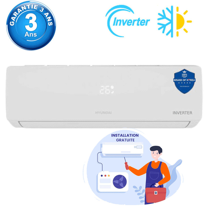 Climatiseur Hyundai 12000 BTU Inverter Chaud & Froid Blanc Climatiseur Hyundai 12000 BTU Inverter Chaud & Froid Blanc