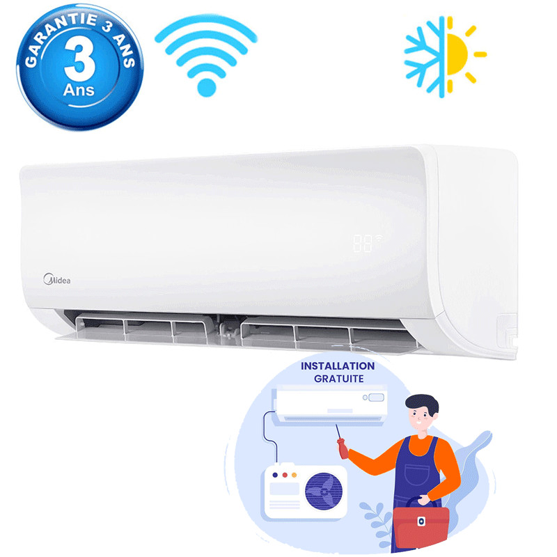 Climatiseur Midea Tropicalisé Smart 24000 BTU Chaud Froid Blanc en Tunisie Climatiseur Midea Tropicalisé Smart 24000 BTU Chaud Froid Blanc en Tunisie